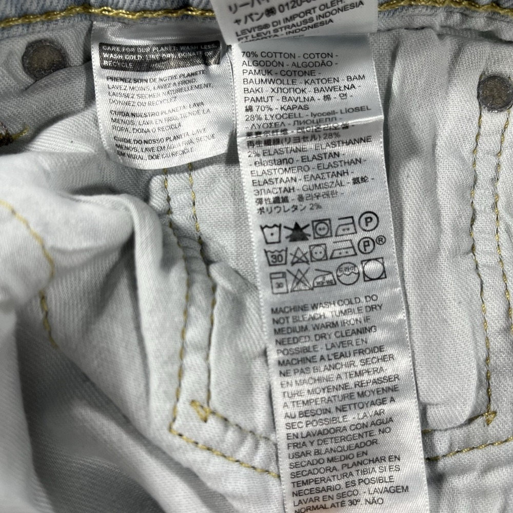 Levi's 511 Slim Fit Straight Jeans Light Wash Men's 32x34 NWT Stretch Casual - Picture 12 of 13